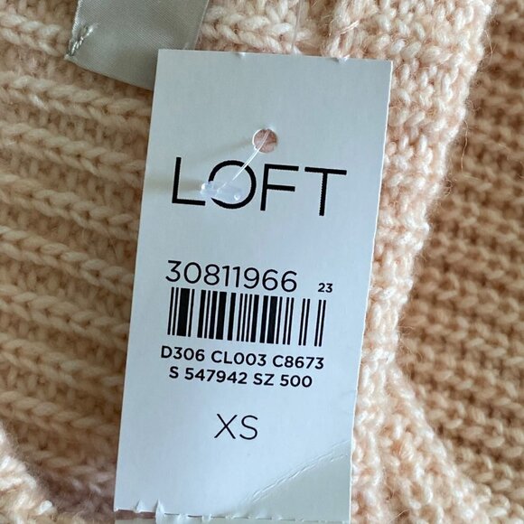 Loft Women's Knit Sweater Boat Neck Long Sleeve Pullover XS New With Tags Cream - Picture 11 of 12